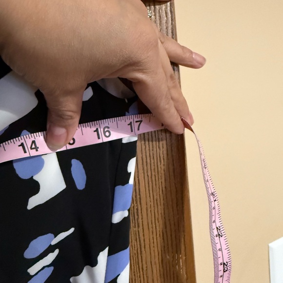 DKNYC Blue Black White Printed Midi Dress - Picture 9 of 9